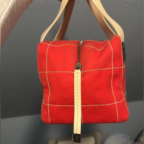 Chanel Chocolate Bar Canvas Handbag - Picture 4 of 10